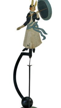 Balance Figur Frau mit Schirm