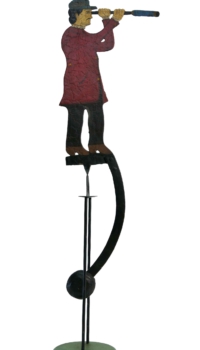 Balance Figur Mann mit Fernrohr