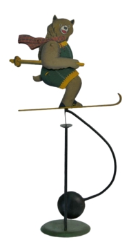 Balance Figur Teddybär auf Ski