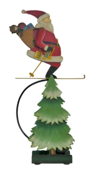 Balance Figur Weihnachtsmann auf Tannenbaum